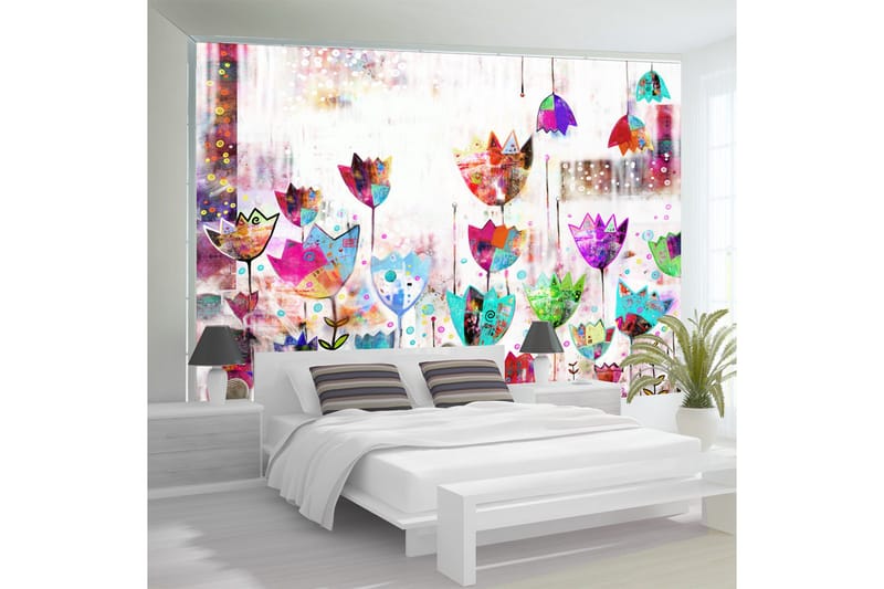 Fototapet Colorful Tulips 400x280 - Artgeist sp. z o. o. - Innredning - Veggdekorasjon - Tapeter - Fototapeter