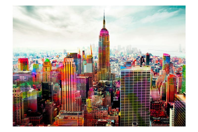 Fototapet Colors Of New York City 200x140 - Artgeist sp. z o. o. - Innredning - Veggdekorasjon - Tapeter - Fototapeter