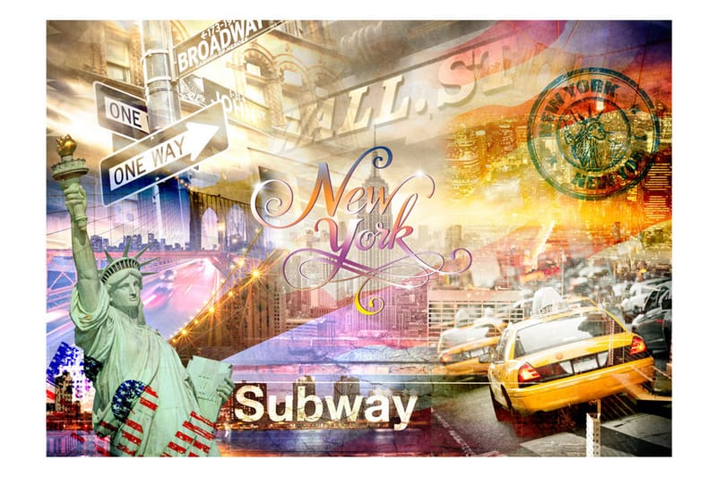 Fototapet Colors of NYC 250x175 - Artgeist sp. z o. o. - Innredning - Veggdekorasjon - Tapeter - Fototapeter