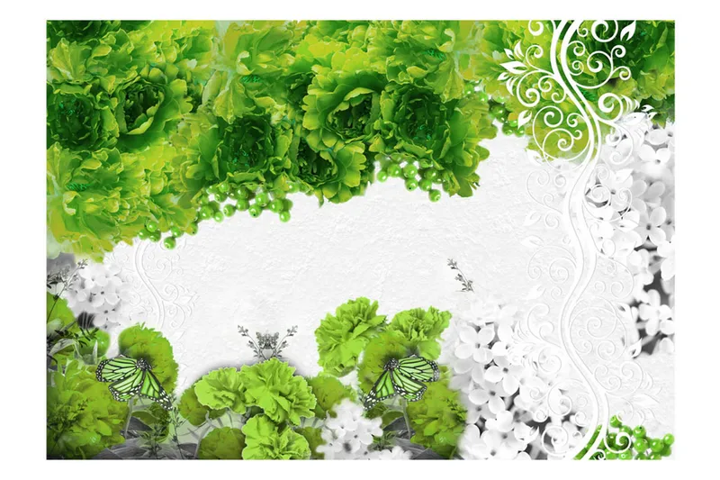 Fototapet Colors Of Spring Green 300x210 - Artgeist sp. z o. o. - Innredning - Veggdekorasjon - Tapeter - Fototapeter