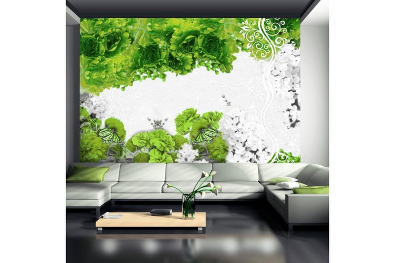 Fototapet Colors Of Spring Green 350x245 - Artgeist sp. z o. o. - Innredning - Veggdekorasjon - Tapeter - Fototapeter