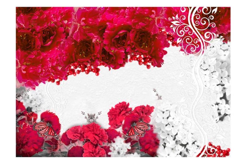 Fototapet Colors Of Spring Red 400x280 - Artgeist sp. z o. o. - Innredning - Veggdekorasjon - Tapeter - Fototapeter