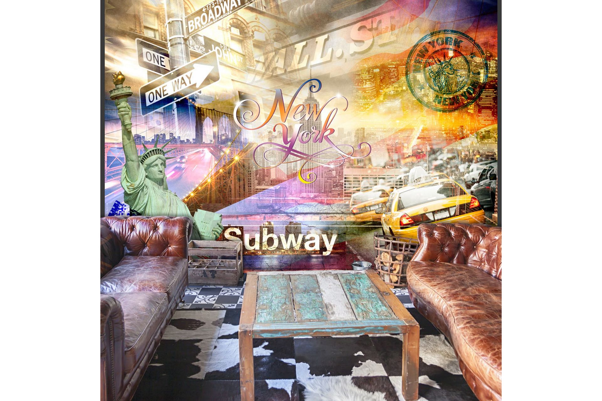 Fototapet Colorsof NYC 350x245 - Artgeist sp. z o. o. - Innredning - Veggdekorasjon - Tapeter - Fototapeter