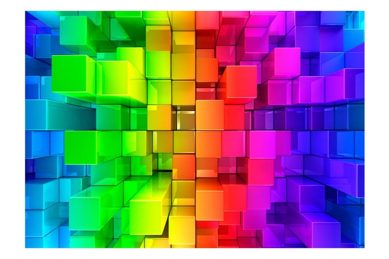 Fototapet Colour Jigsaw 250x175 - Artgeist sp. z o. o. - Innredning - Veggdekorasjon - Tapeter - Fototapeter