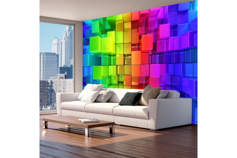Fototapet Colour Jigsaw 400x280 - Artgeist sp. z o. o. - Innredning - Veggdekorasjon - Tapeter - Fototapeter