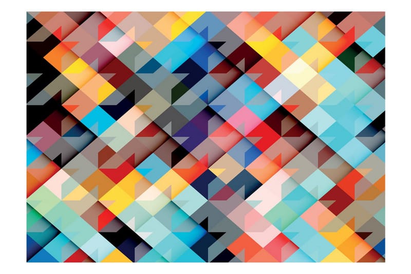 Fototapet Colour Patchwork 350x245 - Artgeist sp. z o. o. - Innredning - Veggdekorasjon - Tapeter - Fototapeter