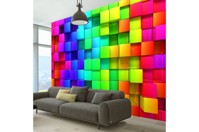 Fototapet Colourful Cubes 250x175 - Artgeist sp. z o. o. - Fototapeter
