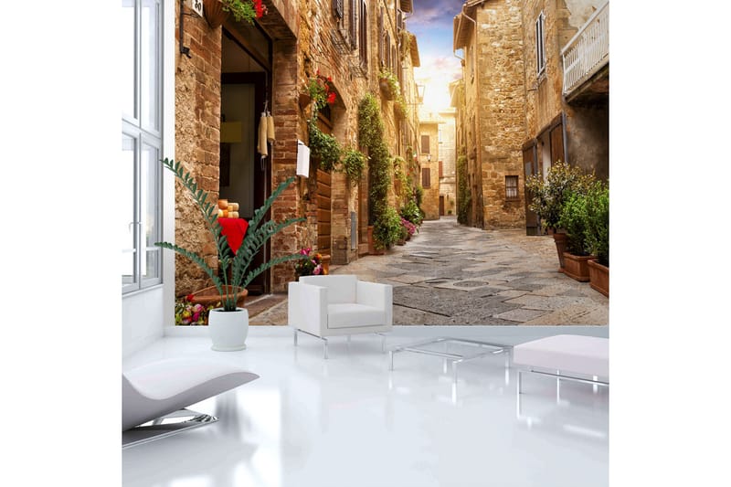 Fototapet Colourful Street In Tuscany 150x105, Artgeist sp. z o. o.