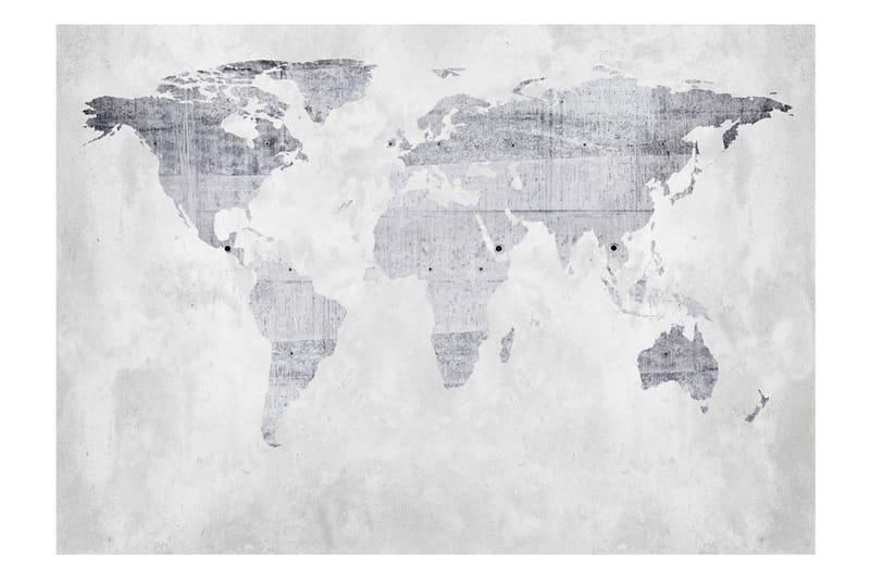 Fototapet Concrete Map 150x105 - Finnes i flere størrelser - Innredning - Veggdekorasjon - Tapeter - Fototapeter