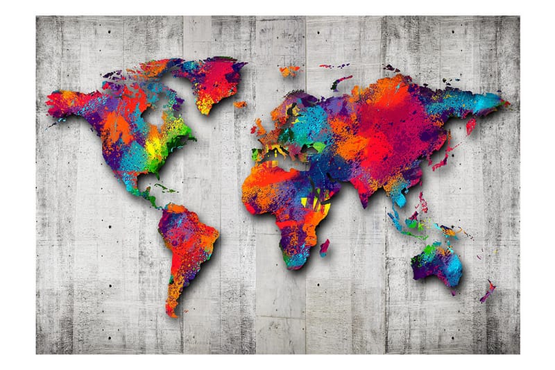 Fototapet Concrete World 150x105 - Innredning - Veggdekorasjon - Tapeter - Fototapeter