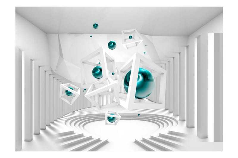 Fototapet Corridor Of Geometry 400x280 - Artgeist sp. z o. o. - Innredning - Veggdekorasjon - Tapeter - Fototapeter