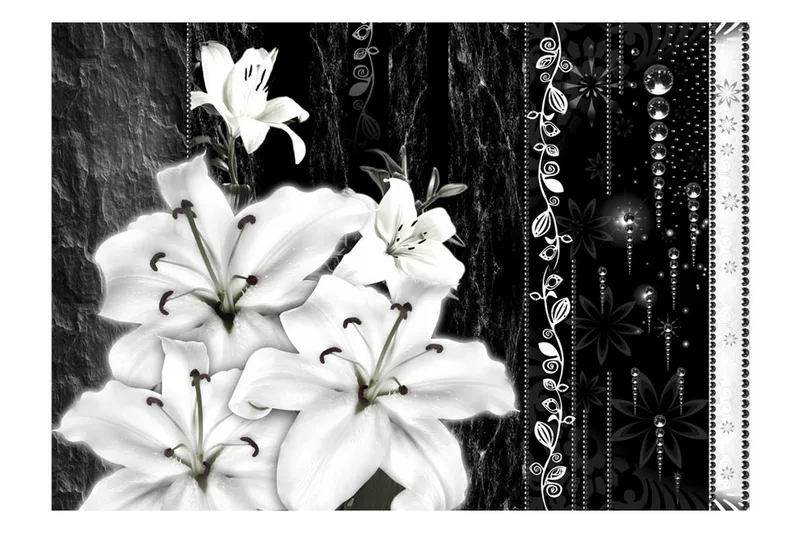 Fototapet Crying Lilies 150x105 - Artgeist sp. z o. o. - Innredning - Veggdekorasjon - Tapeter - Fototapeter