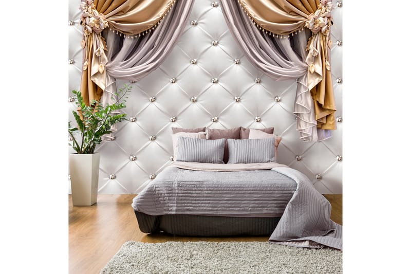 Fototapet Curtain Of Luxury 200x140 - Artgeist sp. z o. o. - Innredning - Veggdekorasjon - Tapeter - Fototapeter