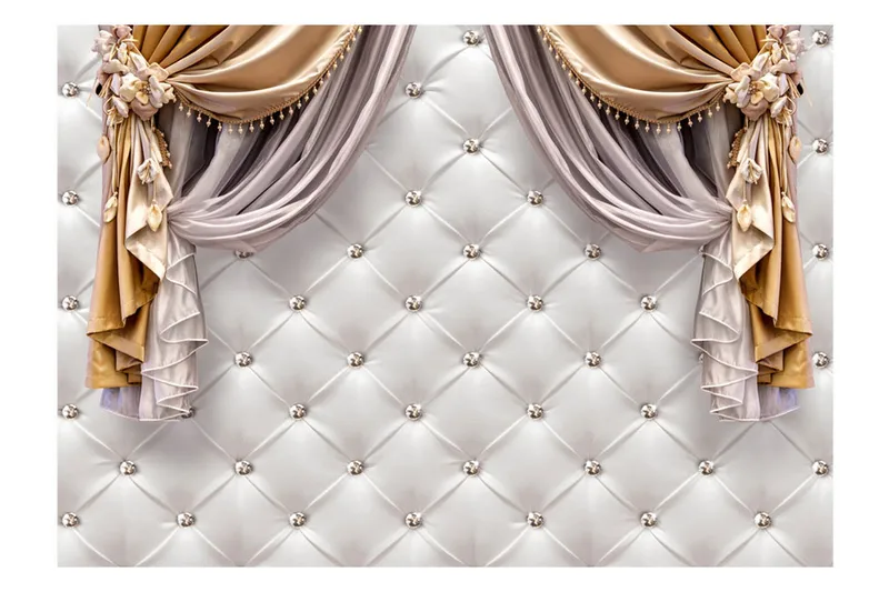 Fototapet Curtain Of Luxury 300x210 - Artgeist sp. z o. o. - Innredning - Veggdekorasjon - Tapeter - Fototapeter
