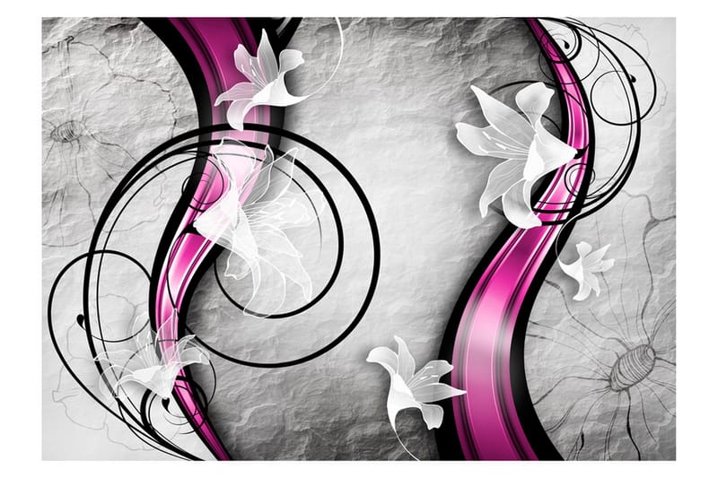 Fototapet Dance With Lilies 350x245 - Artgeist sp. z o. o. - Innredning - Veggdekorasjon - Tapeter - Fototapeter