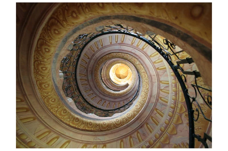 Fototapet Decorative Spiral Stairs 400x309 - Artgeist sp. z o. o. - Innredning - Veggdekorasjon - Tapeter - Fototapeter