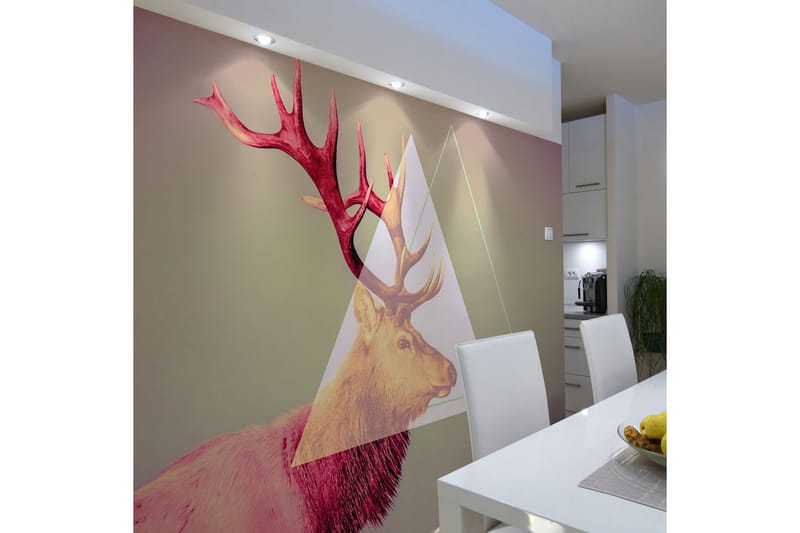 Fototapet Deer Graphic Pattern 400x309 - Artgeist sp. z o. o. - Innredning - Veggdekorasjon - Tapeter - Fototapeter
