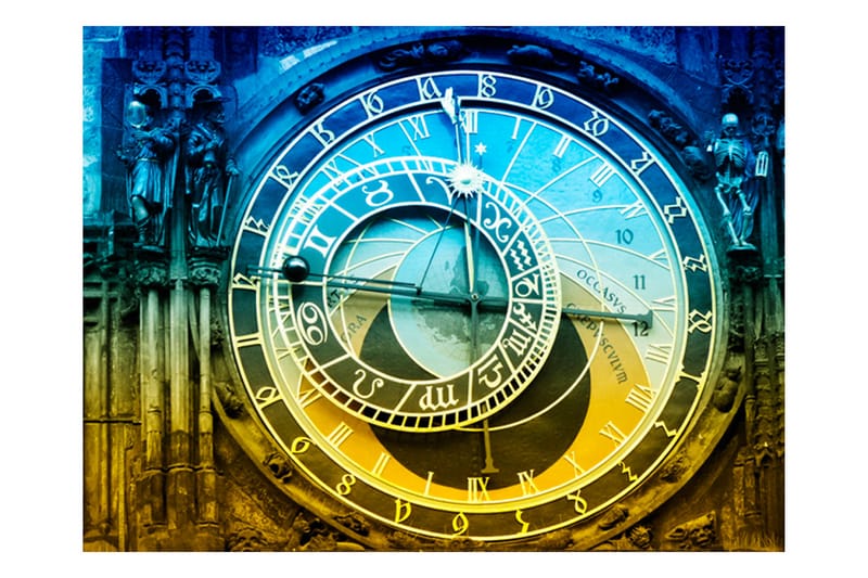 Fototapet Den Astronomiske Klokken Praha 400x309 - Artgeist sp. z o. o. - Innredning - Veggdekorasjon - Tapeter - Fototapeter