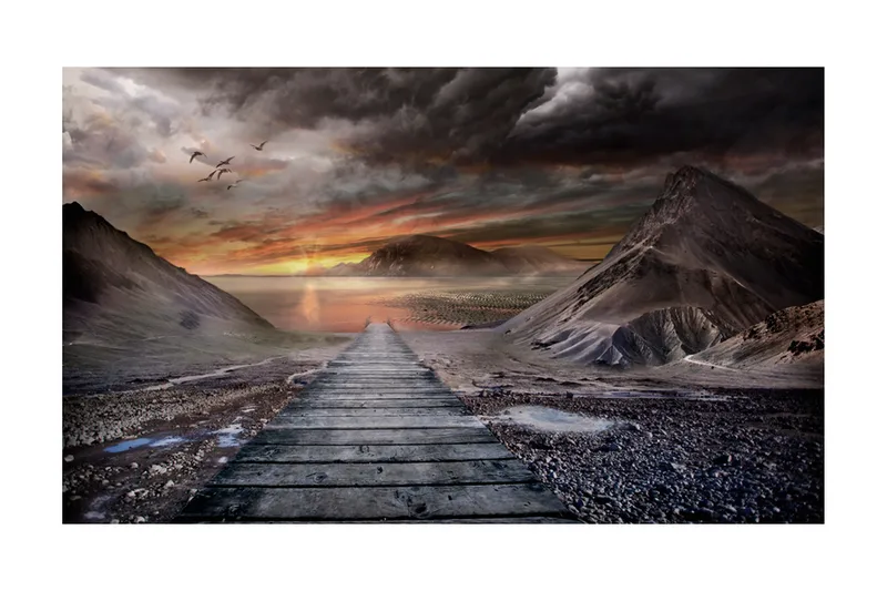 Fototapet Deserted Mark 450x270 - Artgeist sp. z o. o. - Innredning - Veggdekorasjon - Tapeter - Fototapeter