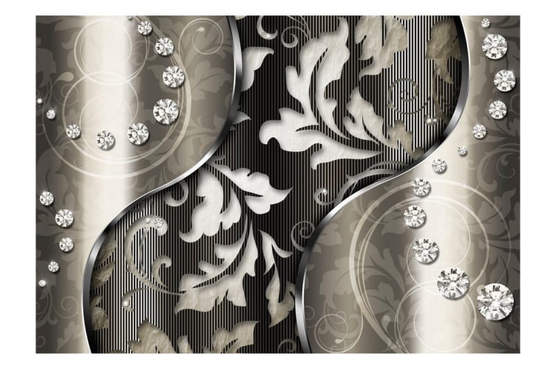 Fototapet Diamond Leaves 250x175 - Artgeist sp. z o. o. - Innredning - Veggdekorasjon - Tapeter - Fototapeter