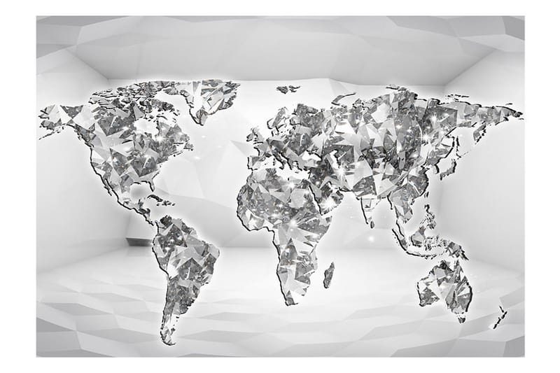 Fototapet Diamond Map 250x175 - Finnes i flere størrelser - Innredning - Veggdekorasjon - Tapeter - Fototapeter