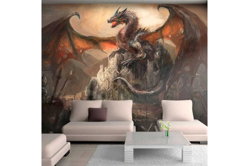 Fototapet Dragon Castle 100x70 - Fototapeter