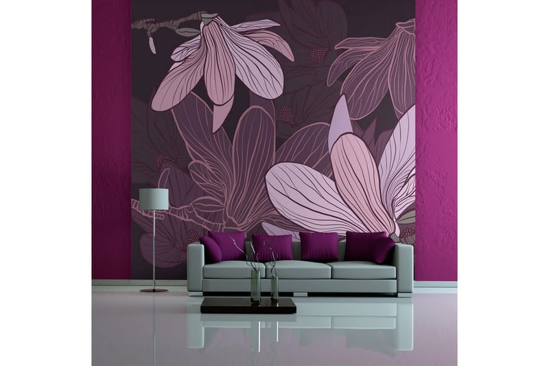 Fototapet Dreamy Flowers 200x154 - Artgeist sp. z o. o. - Innredning - Veggdekorasjon - Tapeter - Fototapeter