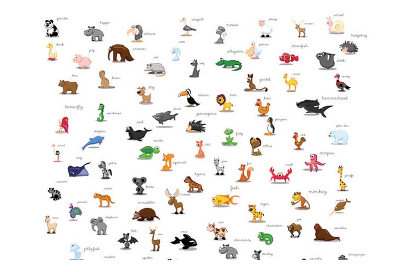 Fototapet Dyr For Barn 300x231 - Artgeist sp. z o. o. - Innredning - Veggdekorasjon - Tapeter - Fototapeter