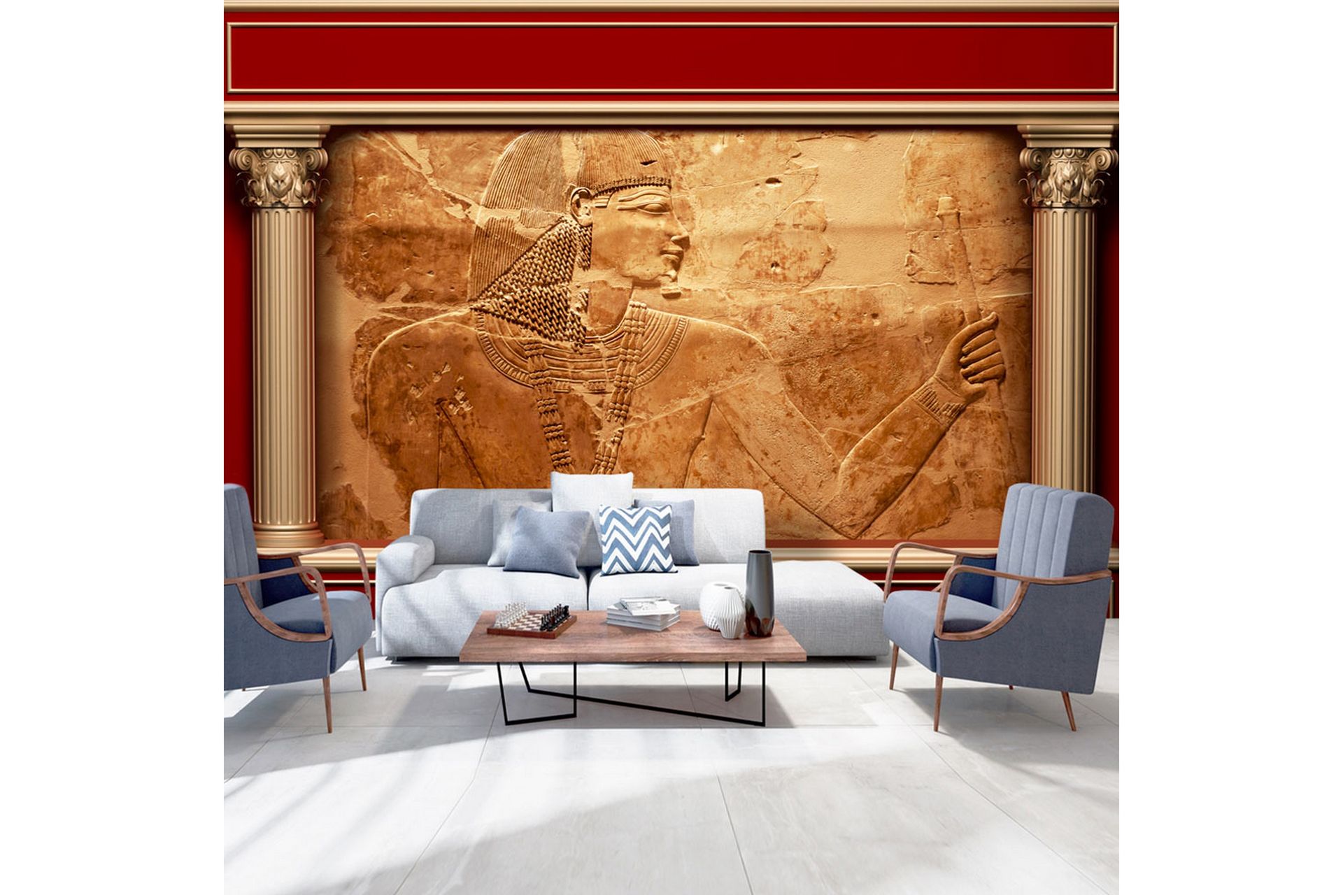 Fototapet Egyptian Walls 250x175 - Artgeist sp. z o. o. - Innredning - Veggdekorasjon - Tapeter - Fototapeter
