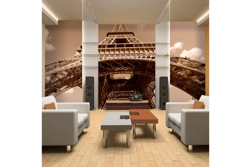 Fototapet Eiffeltårnet Sepia 300x231 - Artgeist sp. z o. o. - Innredning - Veggdekorasjon - Tapeter - Fototapeter