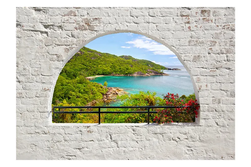 Fototapet Emerald Island 250x175 - Artgeist sp. z o. o. - Innredning - Veggdekorasjon - Tapeter - Fototapeter