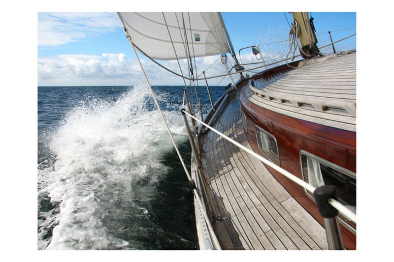 Fototapet En Båt I Havet 300x231 - Artgeist sp. z o. o. - Innredning - Veggdekorasjon - Tapeter - Fototapeter