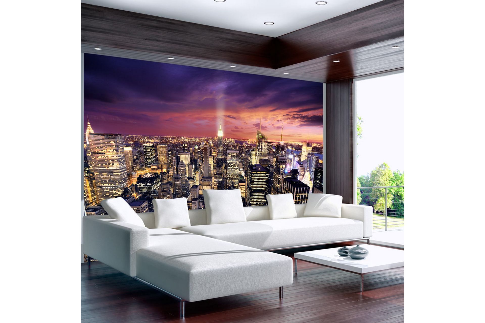 Fototapet Evening In New York City 350x245 - Artgeist sp. z o. o. - Innredning - Veggdekorasjon - Tapeter - Fototapeter