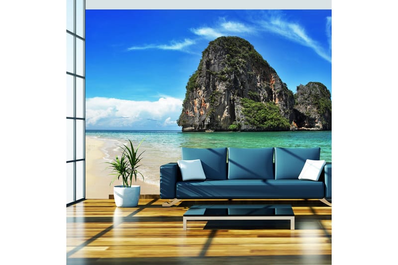 Fototapet Exotic Landscape Thailand Railay Beach 250x193 - Artgeist sp. z o. o. - Innredning - Veggdekorasjon - Tapeter - Fototapeter