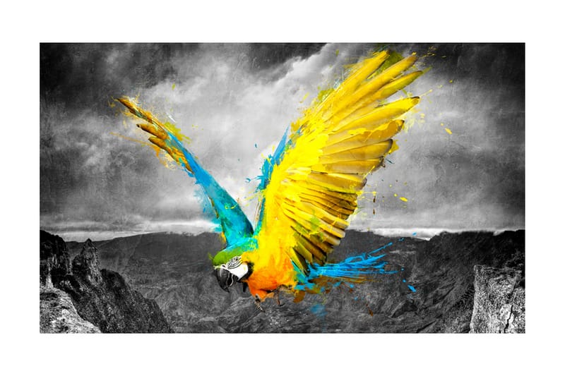 Fototapet Exotic Parrot 450x270 - Artgeist sp. z o. o. - Innredning - Veggdekorasjon - Tapeter - Fototapeter