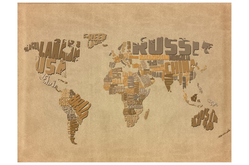 Fototapet Explorers Map Of The World 400x309 - Artgeist sp. z o. o. - Innredning - Veggdekorasjon - Tapeter - Fototapeter