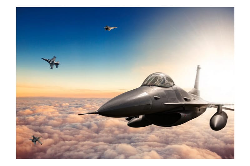 Fototapet F16 Fighter Jets 250x175 - Artgeist sp. z o. o. - Innredning - Veggdekorasjon - Tapeter - Fototapeter