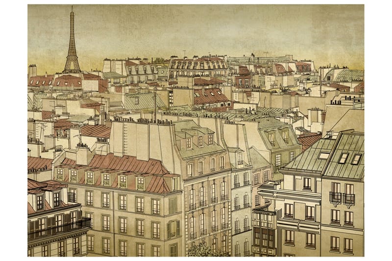 Fototapet Farvel Paris! 400x309 - Artgeist sp. z o. o. - Innredning - Veggdekorasjon - Tapeter - Fototapeter