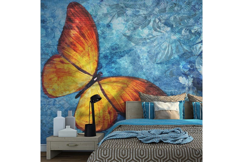 Fototapet Fiery Butterfly 250x193 - Artgeist sp. z o. o. - Innredning - Veggdekorasjon - Tapeter - Fototapeter