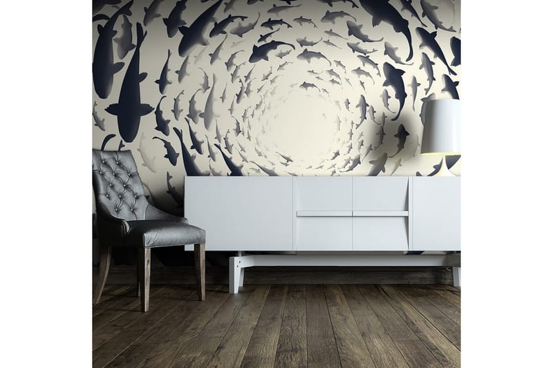 Fototapet Fish Swirl 100x70, Finnes i flere størrelser