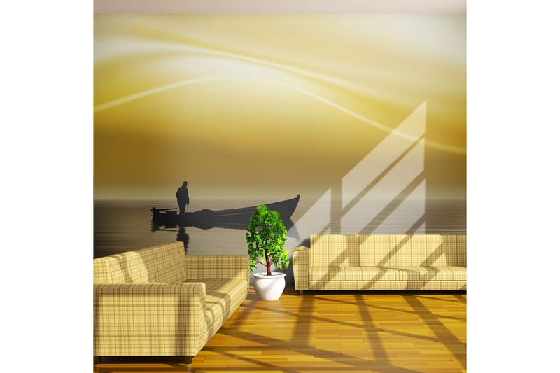 Fototapet Fishing At Sunset 200x154, Artgeist sp. z o. o.