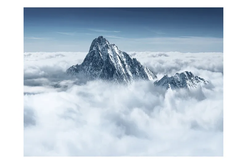 Fototapet Fjell i Skyene 400x309 - Artgeist sp. z o. o. - Innredning - Veggdekorasjon - Tapeter - Fototapeter