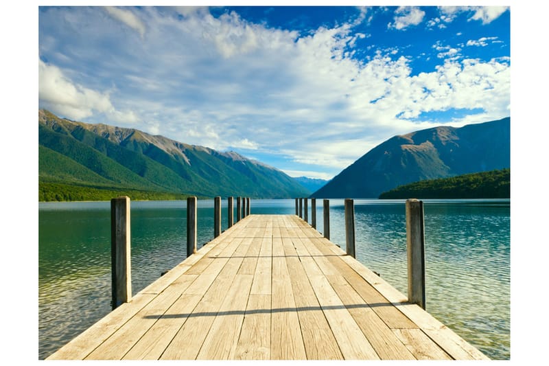 Fototapet Fjellsjø Bro 400x309, Artgeist sp. z o. o.