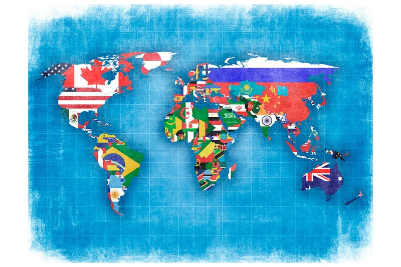 Fototapet Flags Of Countries 350x270 - Artgeist sp. z o. o. - Innredning - Veggdekorasjon - Tapeter - Fototapeter