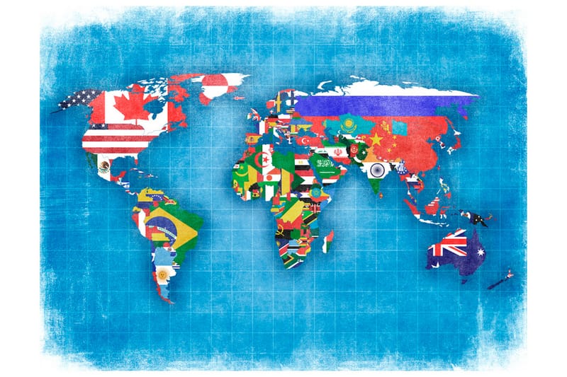 Fototapet Flags Of Countries 350x270 - Artgeist sp. z o. o. - Innredning - Veggdekorasjon - Tapeter - Fototapeter