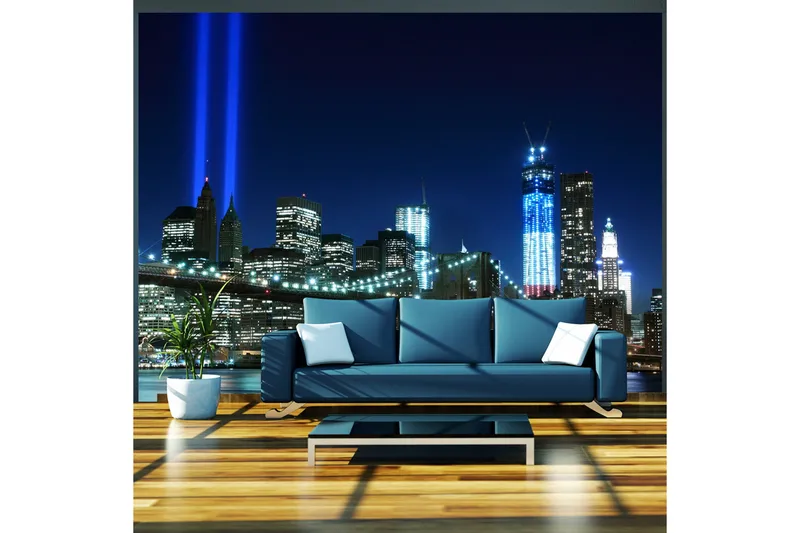 Fototapet Floodlights Over NYC 400x309, Artgeist sp. z o. o.