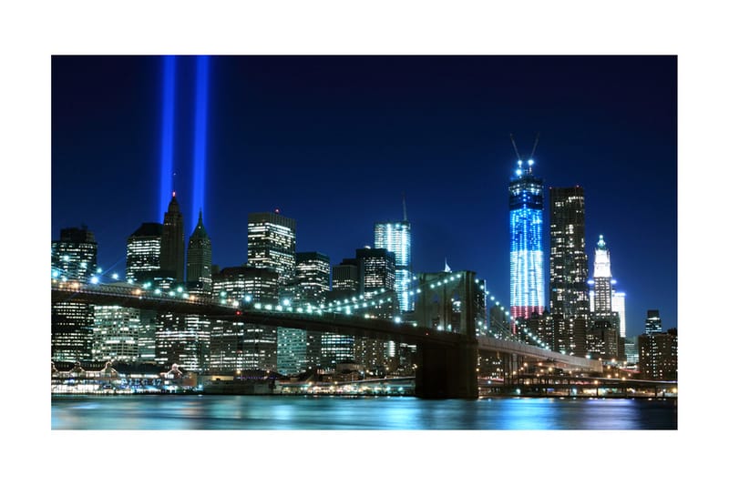 Fototapet Floodlights Over NYC 450x270 - Artgeist sp. z o. o. - Innredning - Veggdekorasjon - Tapeter - Fototapeter