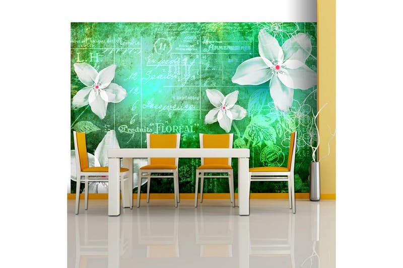 Fototapet Floral Notes III 300x210 - Artgeist sp. z o. o. - Innredning - Veggdekorasjon - Tapeter - Fototapeter
