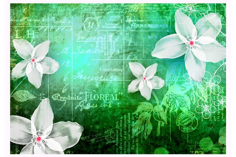 Fototapet Floral Notes III 300x210 - Artgeist sp. z o. o. - Innredning - Veggdekorasjon - Tapeter - Fototapeter