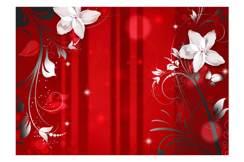Fototapet Flowering Scarlet 350x245 - Artgeist sp. z o. o. - Innredning - Veggdekorasjon - Tapeter - Fototapeter